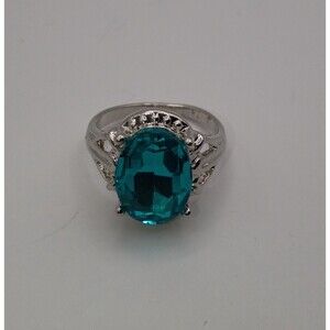 Women's Turquoise Crystal Alloy Fashion Ring U.S Size 6.5 New!